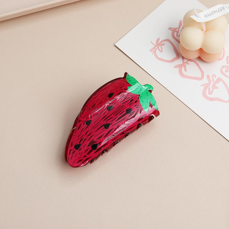 Creative Fruit Lemon Scratch Clip Acrylic Hair Accessories Hair Scratch Back Head Hairpin Shark Clip