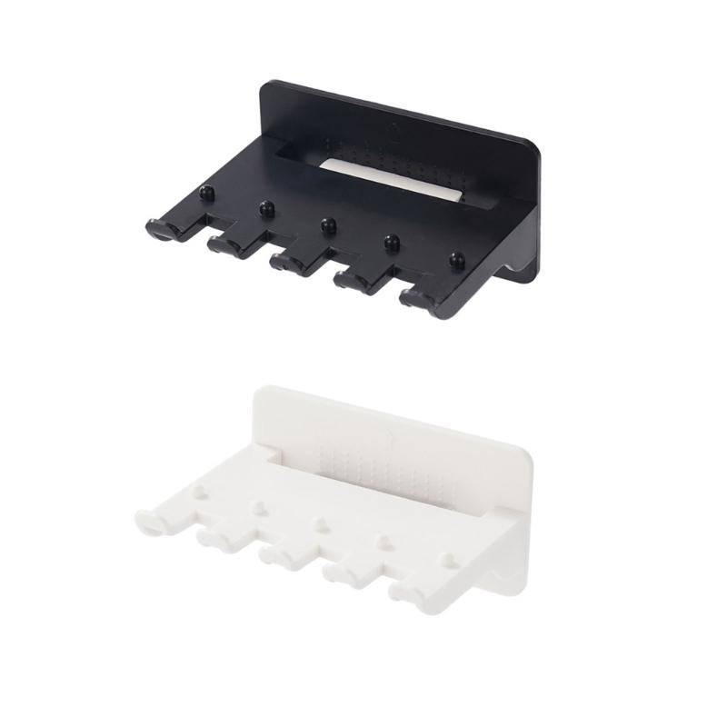 Toothbrush Holder Wall Mount Mobile Phone Shelf for Bathroom Organization Multipurpose Toothbrush Shelf Rack 4Slot