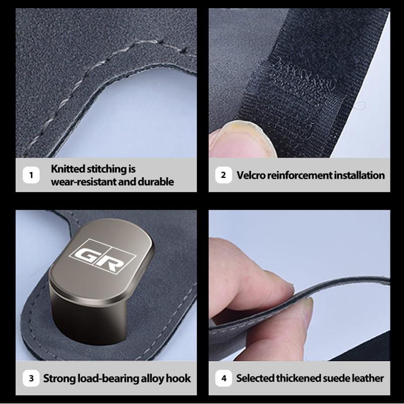 Suede Car Seat Headrest Hook Auto Rearseat Hanger Accessories For Toyota chr Corolla Camry rav4 Yaris hilux prius avensis