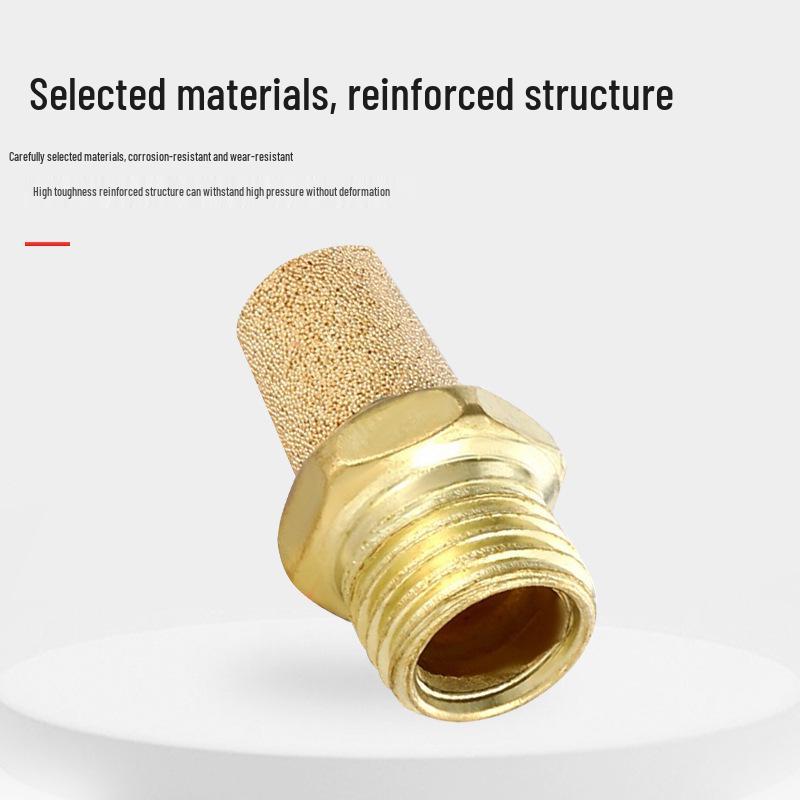 SMC Pneumatic Solenoid Valve Muffler All-Copper Throttle BSL01/02/03/04 Long Flat Head Silencer.