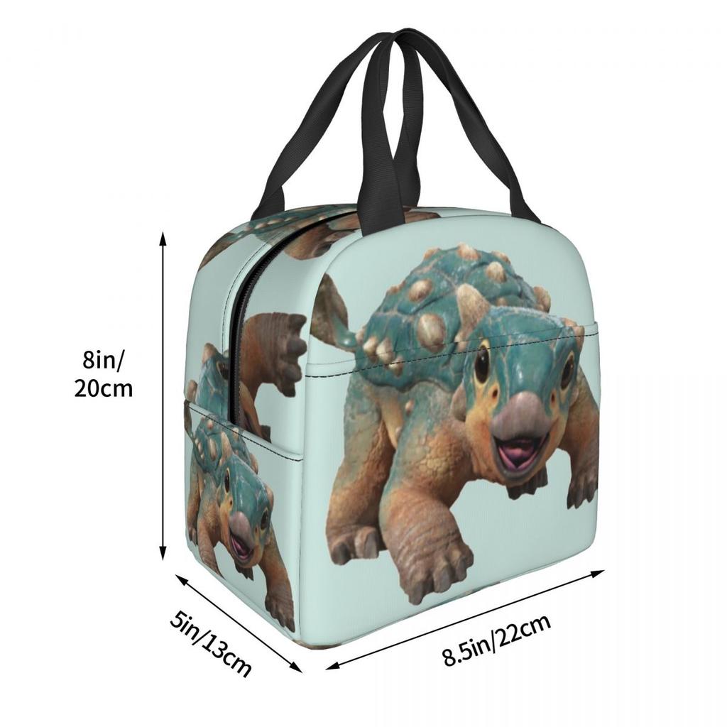 Bumpy Ankylosaurus Magniventris Insulated Lunch Bag for Kids School Cooler Thermal Food Box Tote Leakproof Lunch Boxes Container