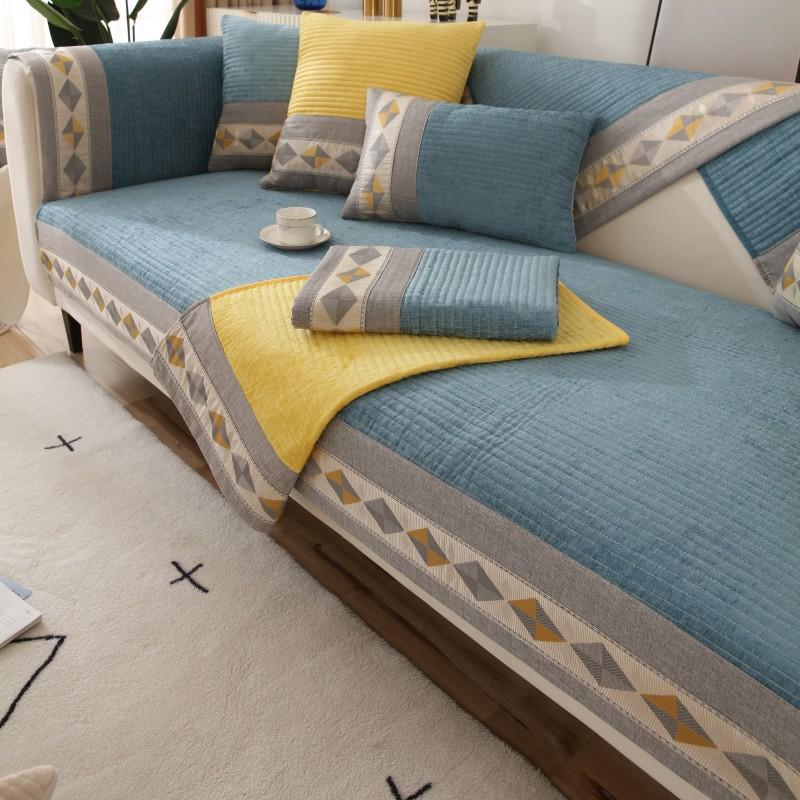 All Season Universal Cotton Sofa Cover Anti -Slip Combination Sofa Cushion Cover For Modern Living Room Furniture Dust Protection