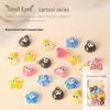 Nail Art Resin Accessories: Cartoon Eyes, Hearts, Stars, Macaron Colors, 3D Design, Set of 20.