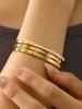 INS Style Simple Encrusted Zirconia Bracelet Bracelet Fashion Retro Style 18K Gold-Plated Stainless Steel Bracelet Bracelets