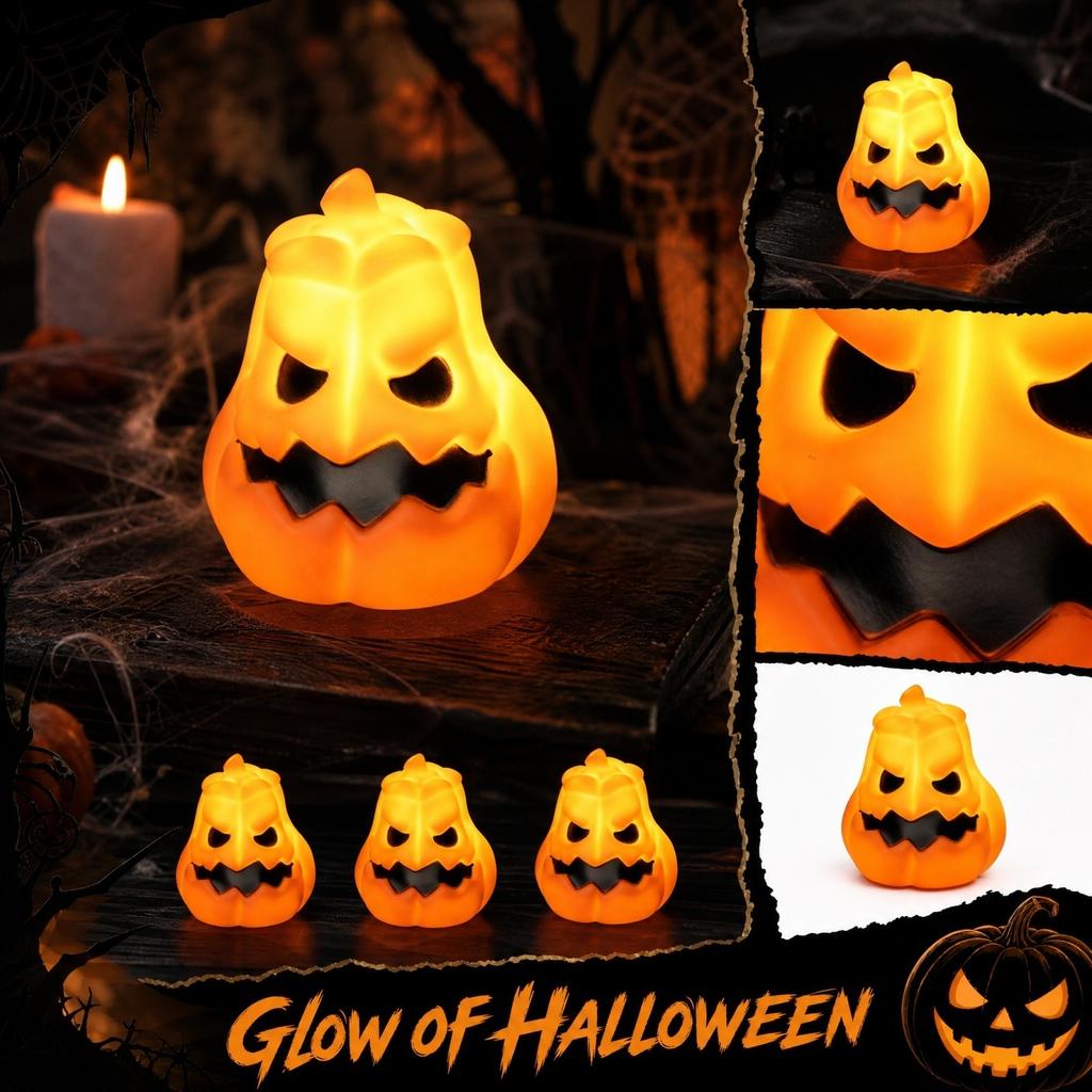 Halloween Glowing Pumpkin Light Decorative Lamp for Indoor Outdoor Party Decor