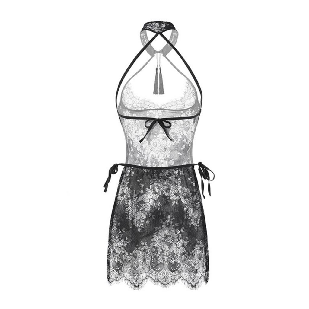 Sexy Sexy Lace Hollow Vintage Cheongsam Uniform Seduction Perspective Cosplay Passion