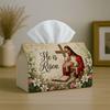 1pc Easter Decoration Classical Religious Savior Lamb Tissue Box Cover,Sacred Christian Oil Art,Durable,Lightweight,Foldable Storage,Ideal for Living 