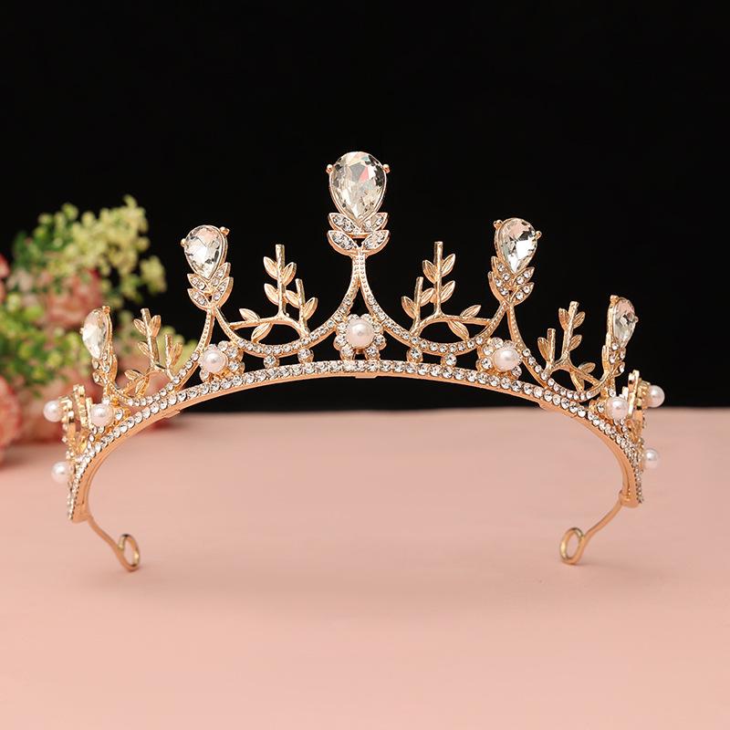 Black Baroque Crown Tiara Bride Eighteen Female Bar Mitzvah Birthday Princess Crown