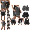Men's Fitness Sports Shorts With Adjustable Waist And Hidden Zipper Pockets