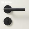 Dooroom Brass Knurled Door Lock Set Modern Gold Black Interior Bedroom Bathroom Double Wood Door Lever Set Dummy Handle Knob
