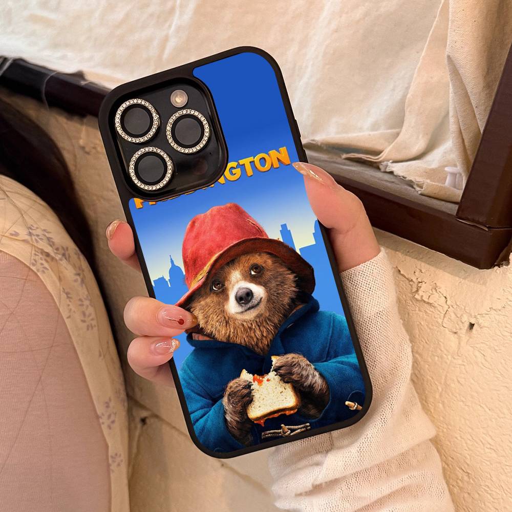 Cute P-Paddington B-BearS Hard Plastic Phone Case For Iphone 17 Air 16 15 14 13 12 11 Pro Max PC TPU Ins Case