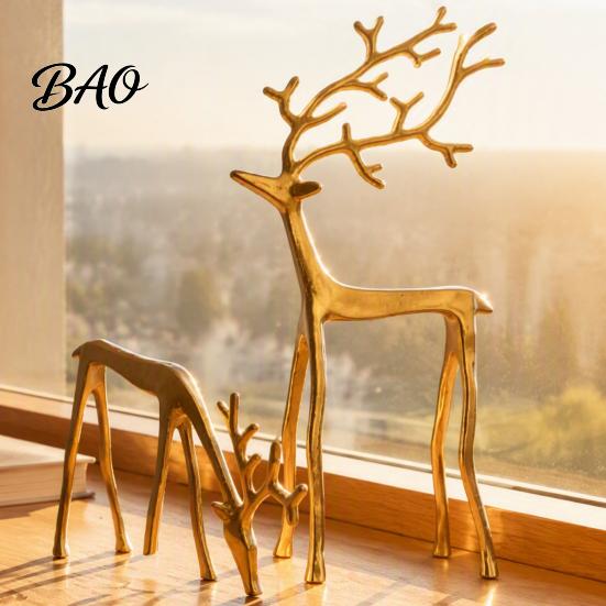 Tisch-Weihnachtsdeko Rentierstatue, Kleine Hirschskulptur Figur, Modern Elegant Kreativ für Tischplatte, Kaminsims, Wohnzimmer,