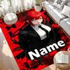 Custom Name Personalized Makima Chainsaw Man Print Carpet, Versatile Home Decor Rug, for Playroom, Apartment, Balcony, Entryway, Hallway Gift