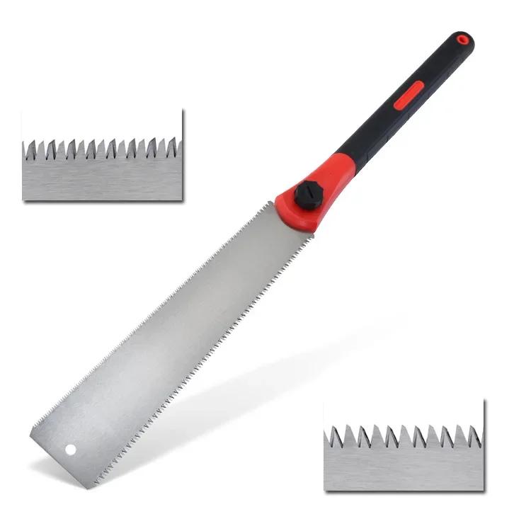 Japanese Hand Saw Stainless Steel Pull Saw Double Edge Flush Cut Saw With 3 Side Grinding Teeth Handheld Trim Saw Cross-cut