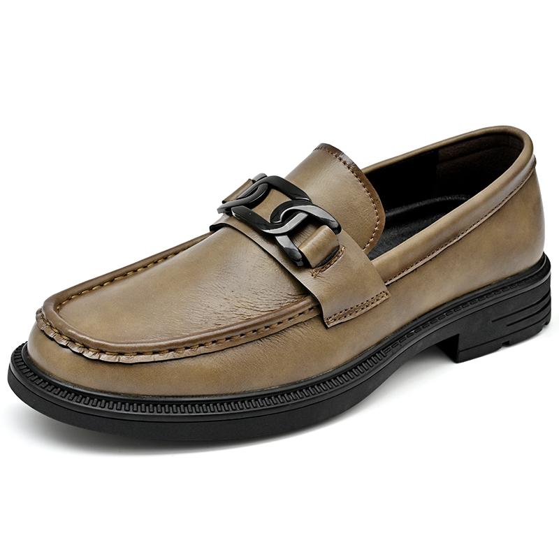 Fashion Handmade Men's Casual Leather Loafers Non Slip Walking Flats Breathable Outdoor Slip on Shoes Male Work Office Driving Sneakers