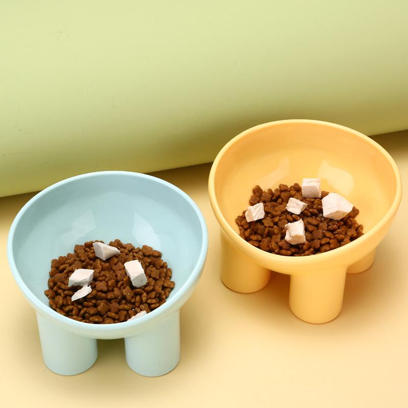 Elevated Oblique Cat and Dog Bowl with Anti-Tip Design – Protects Pet's Cervical Spine