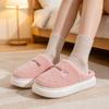 Comfortable Toe Winter Cotton House Slippers for Indoor Home Use