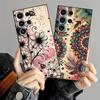 Retro Floral Pattern Funda Phone Cover Case for Samsung Galaxy S26 Ultra S23 Note 20 8 9 10 S10 S9 S20 Ultra S25 Plus S21 FE S24