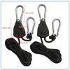 1/2/4/6/8/10/12/14/16pcs Lifting Pulley Hook 1/8 Lift Pulley Lamp Pulley Ropes Pulley 1.6M Canoe Boat Bow Stern Rope for Camping