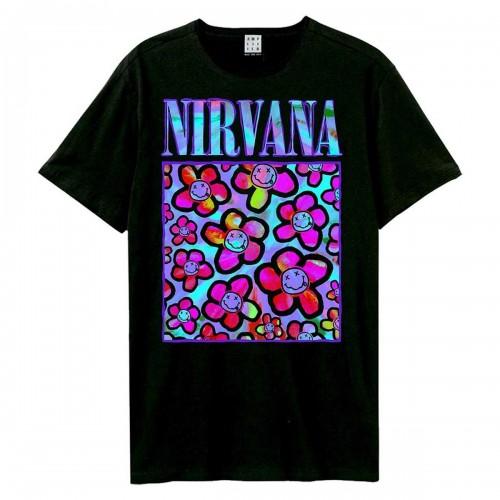 Amplified Unisex Adult Neon Flowers Nirvana T-Shirt