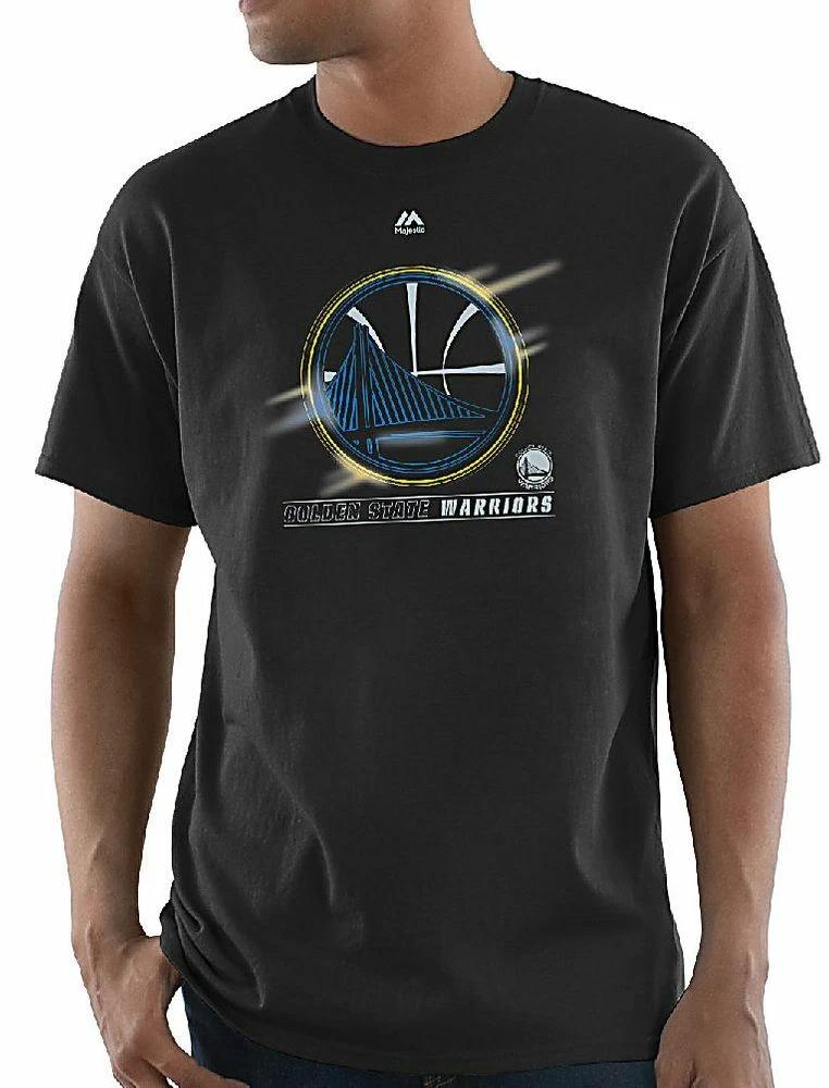 Golden State Warriors Majestic NBA Visionary Men s Black T shirt M