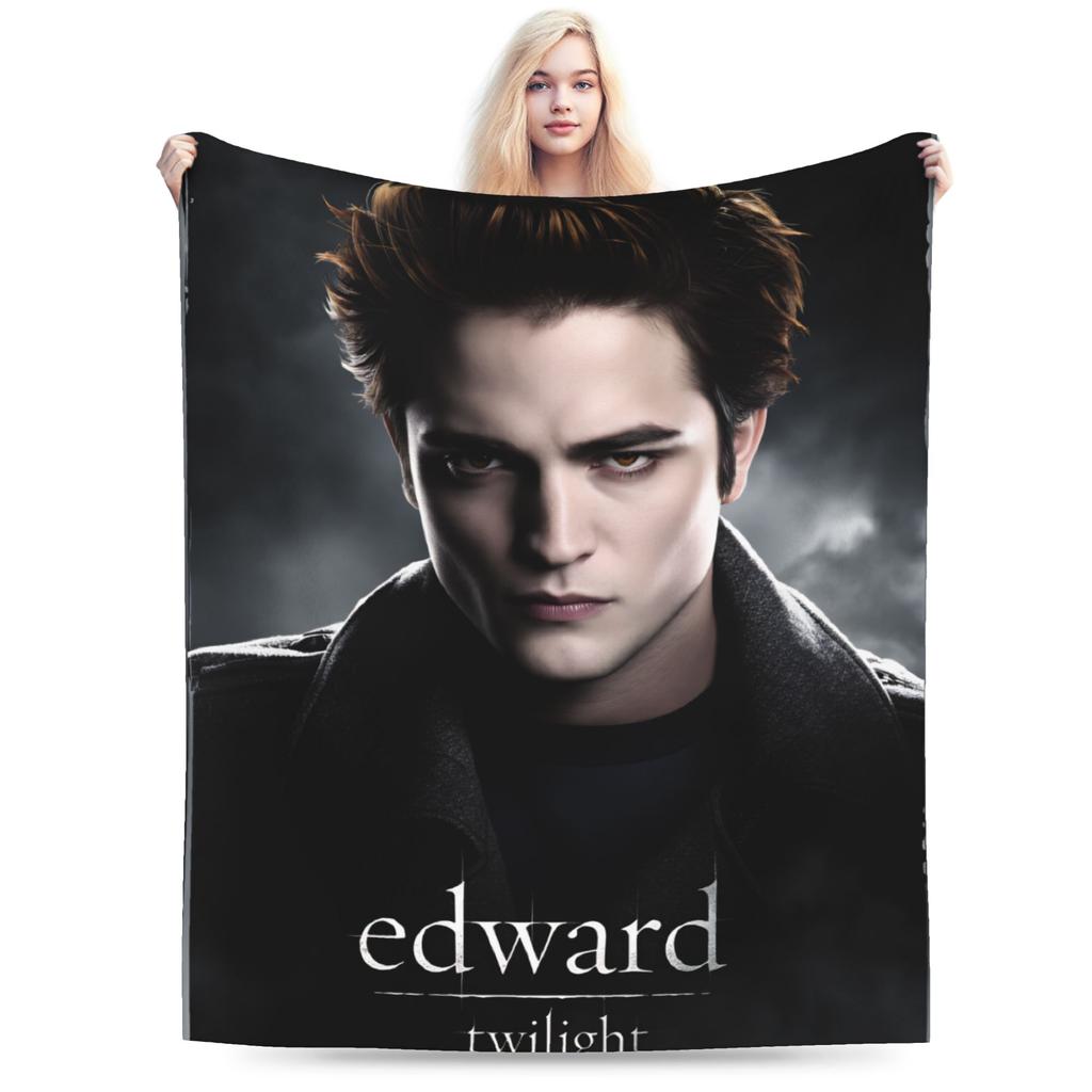 Decor Edward Plush Blanket Boy Girl The Twilight Saga Flannel Throw Blanket For Couch Bed Warm Design Quality Bedspread Gift