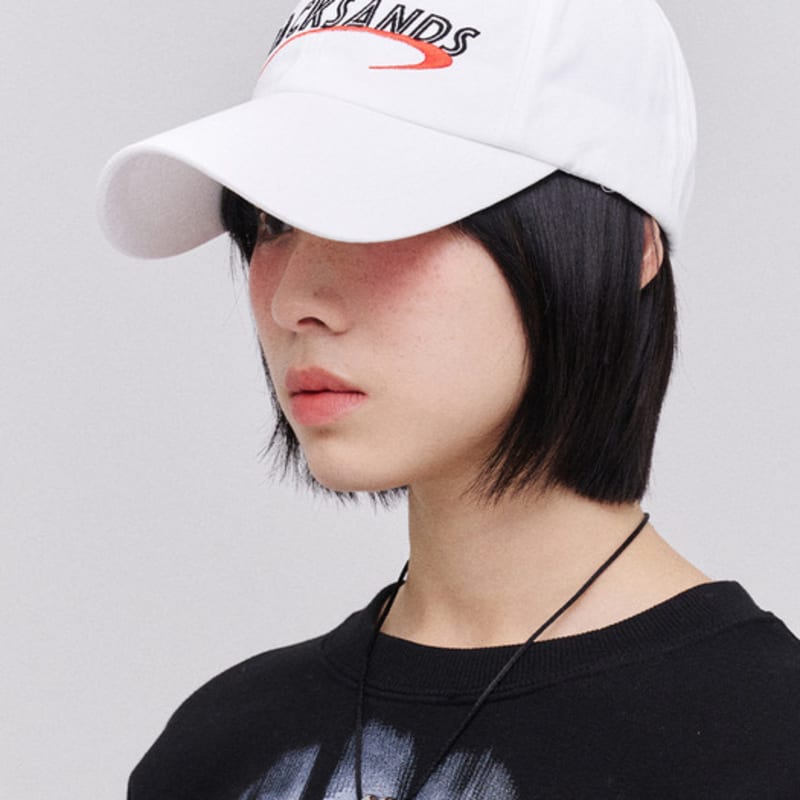 

BLACK SANDS Sporty Signature Embroidered Ball Cap_White M
