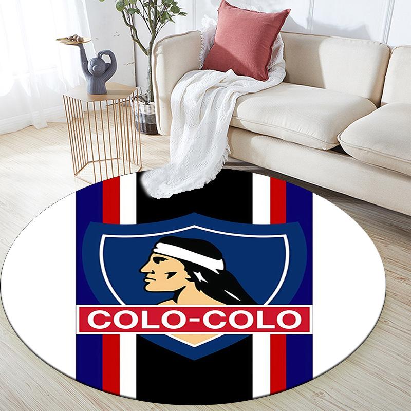 CSD Colo‑Colo Round Area Rug,Carpet Rug for Living Room Bedroom Sofa Playroom Decor,Non-slip Floor Mat
