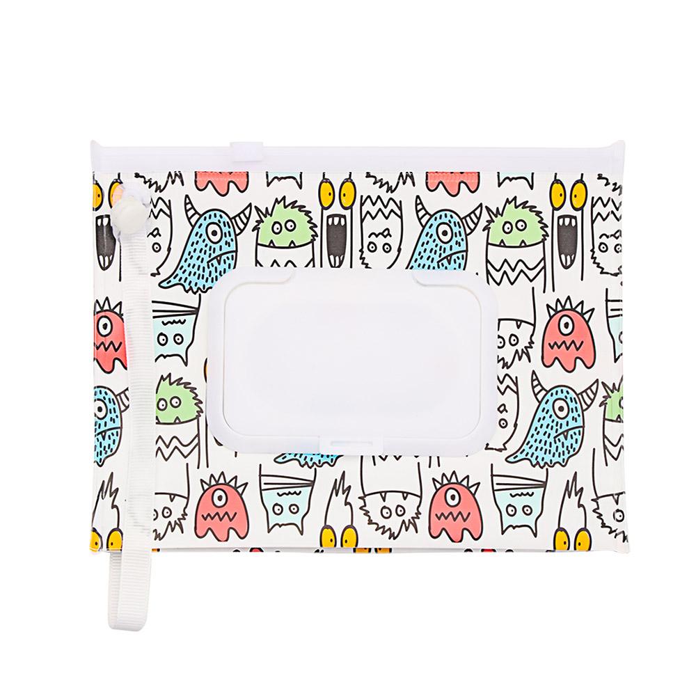 Portable Flip Cover Carrying Case Stroller Accessories Cosmetic Pouch Wet Wipes Bag Tissue Box