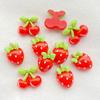10Pcs New Cute Resin Red Cherries, Strawberries Flat Back Fit Phone Deco Parts Embellishments For Hair Bows Accessories
