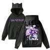Ladies Fashion Casual Long Sleeve Printed Round Neck Hoodie Pullover Top With  Pockets