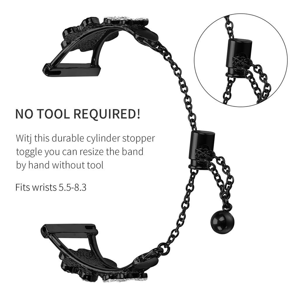 Metal Band Heart Clover Decor For Samsung Galaxy Watch3 41mm Watch Bracelet Replacement