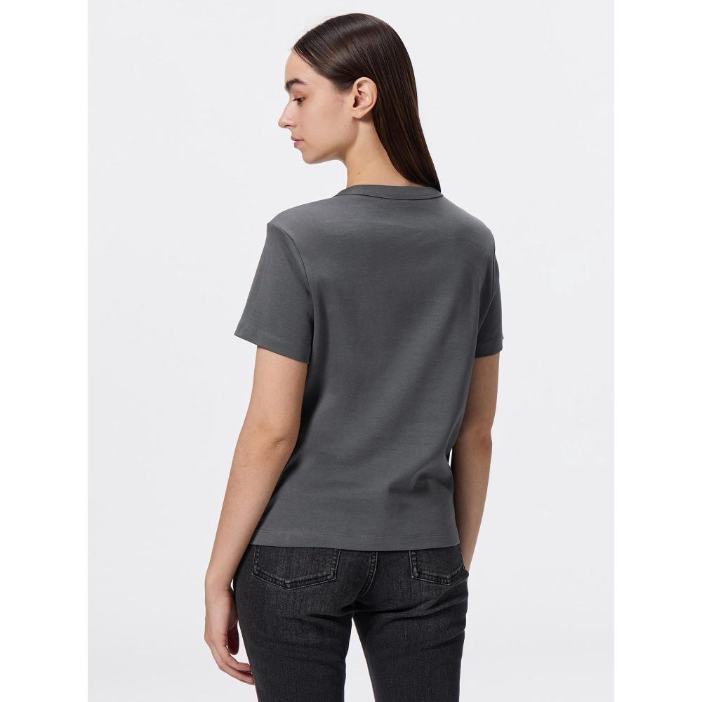 GU by Uniqlo Baumwoll Glattes Rundhals-T-Shirt