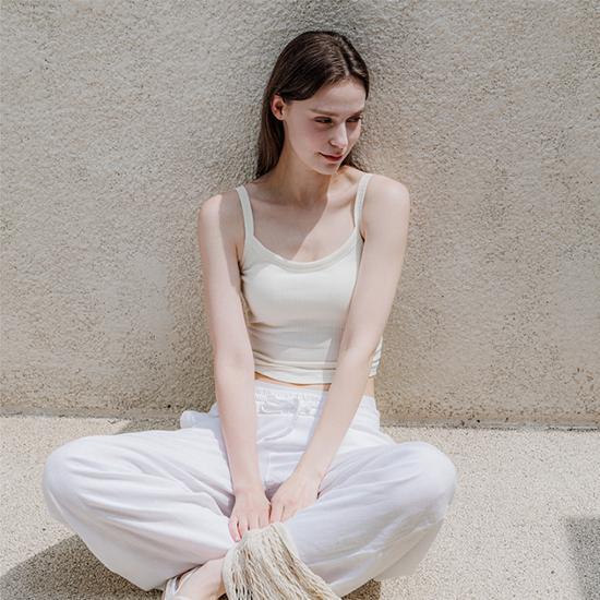 Slim 9 ribbed crop tank top - 3 colors