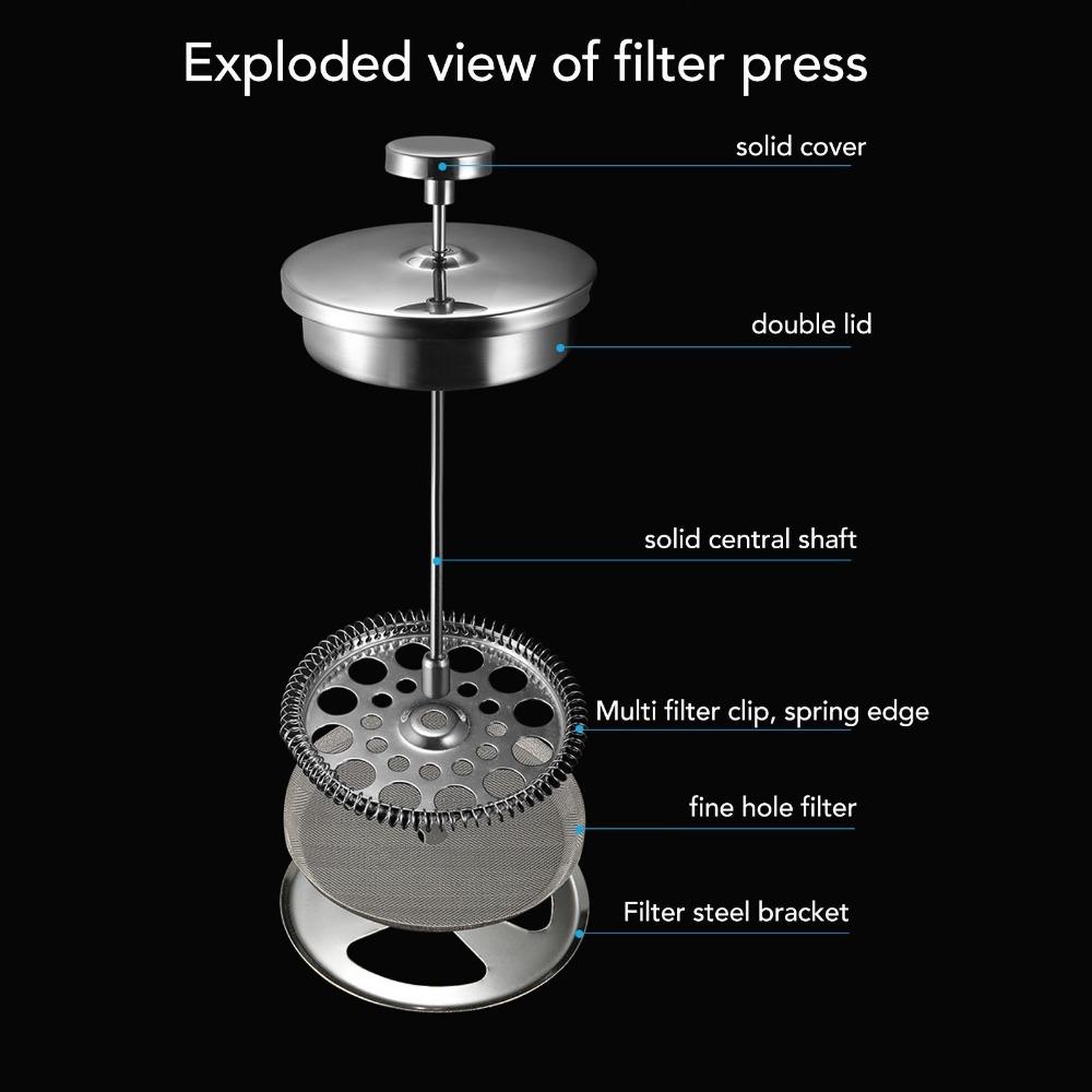 27oz French Press Coffee Maker 304 Stainless Steel Double Wall Coffee Press  Office Coffee