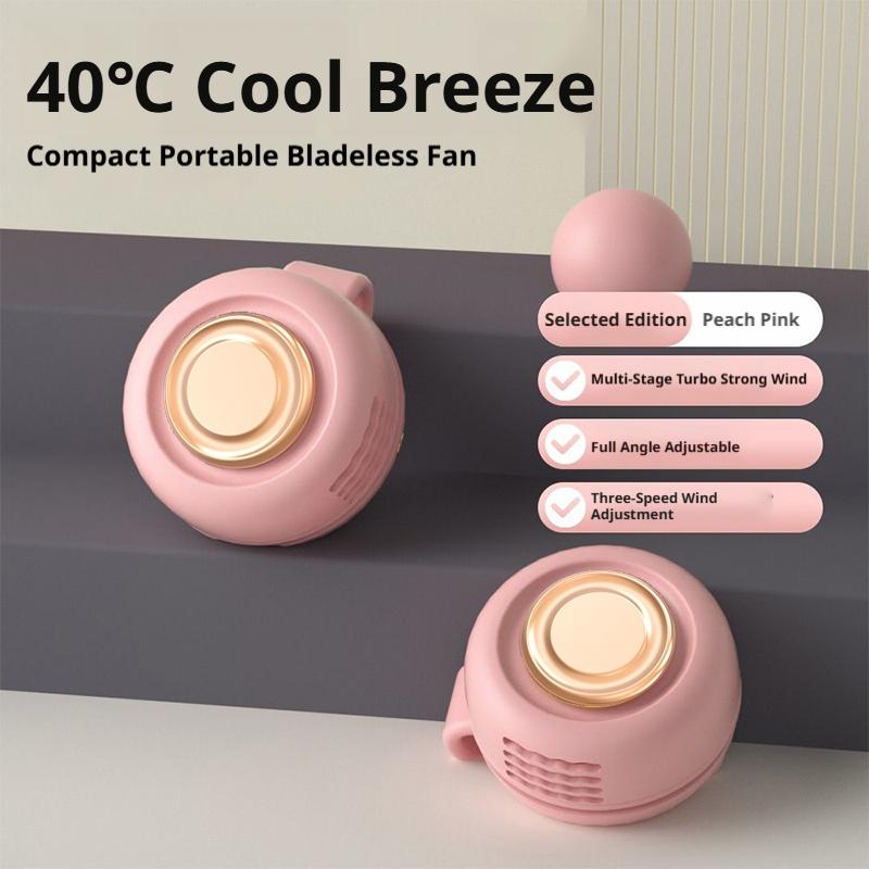 New Mini Portable Clip Fan Handheld Fan Waist Hanging Leafless Fan Small Whirlwind Fan For Daily Outdoor Travel Camping