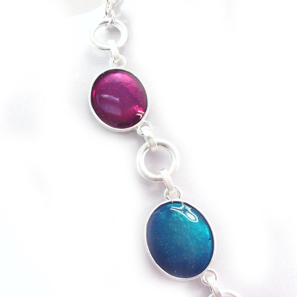 NOA [G5946] - Designer Necklace 'Nora' Turquoise Pink