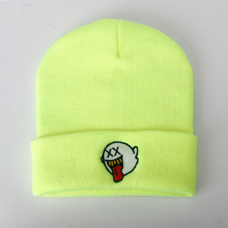 Autumn and winter pullover jacquard hat multi-color letter male and female adult wool knitted hat