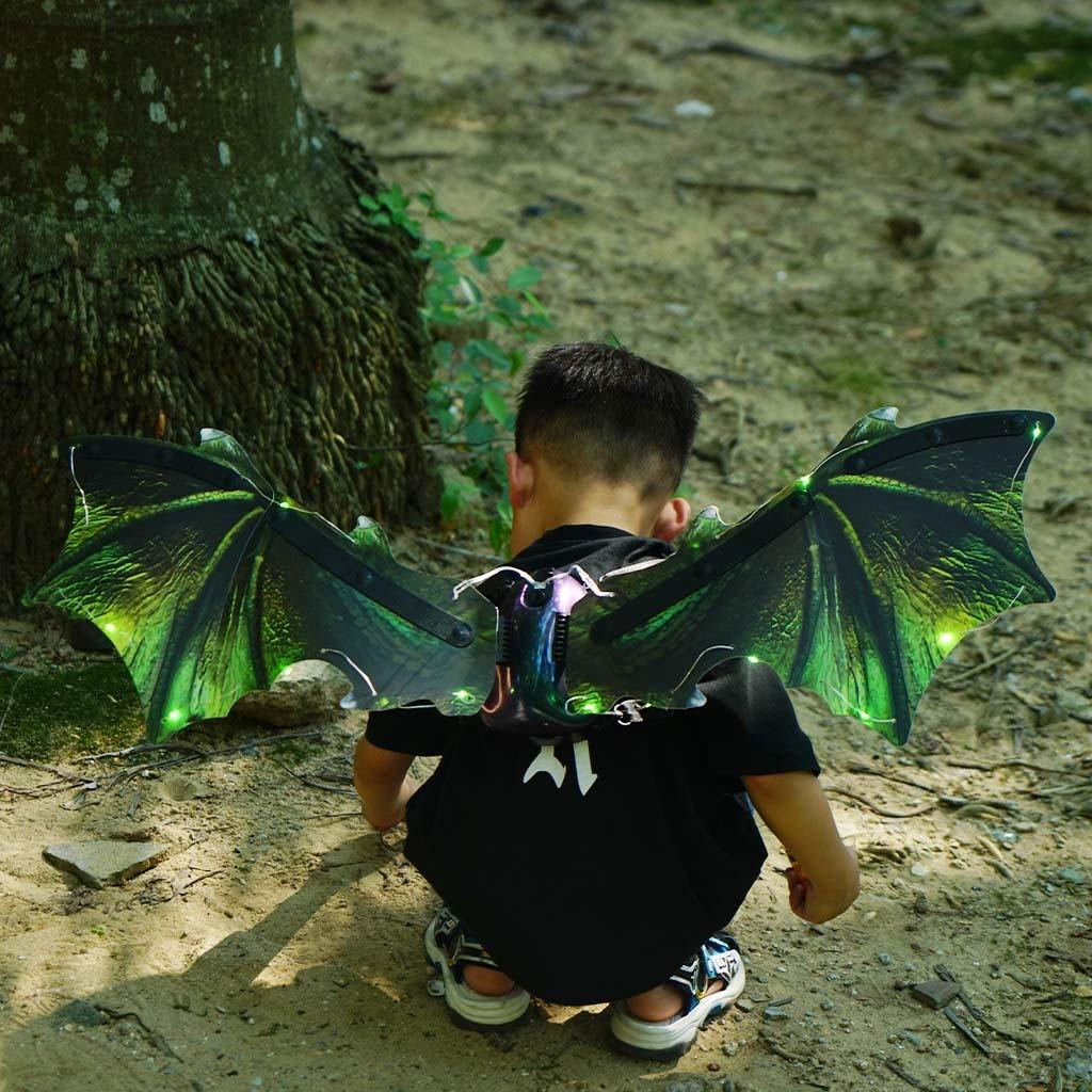 New Dinosaur Wings Electric Butterfly Feather Children's Luminous Flower Fairy Back Decoration Jitterbug Netflix Models