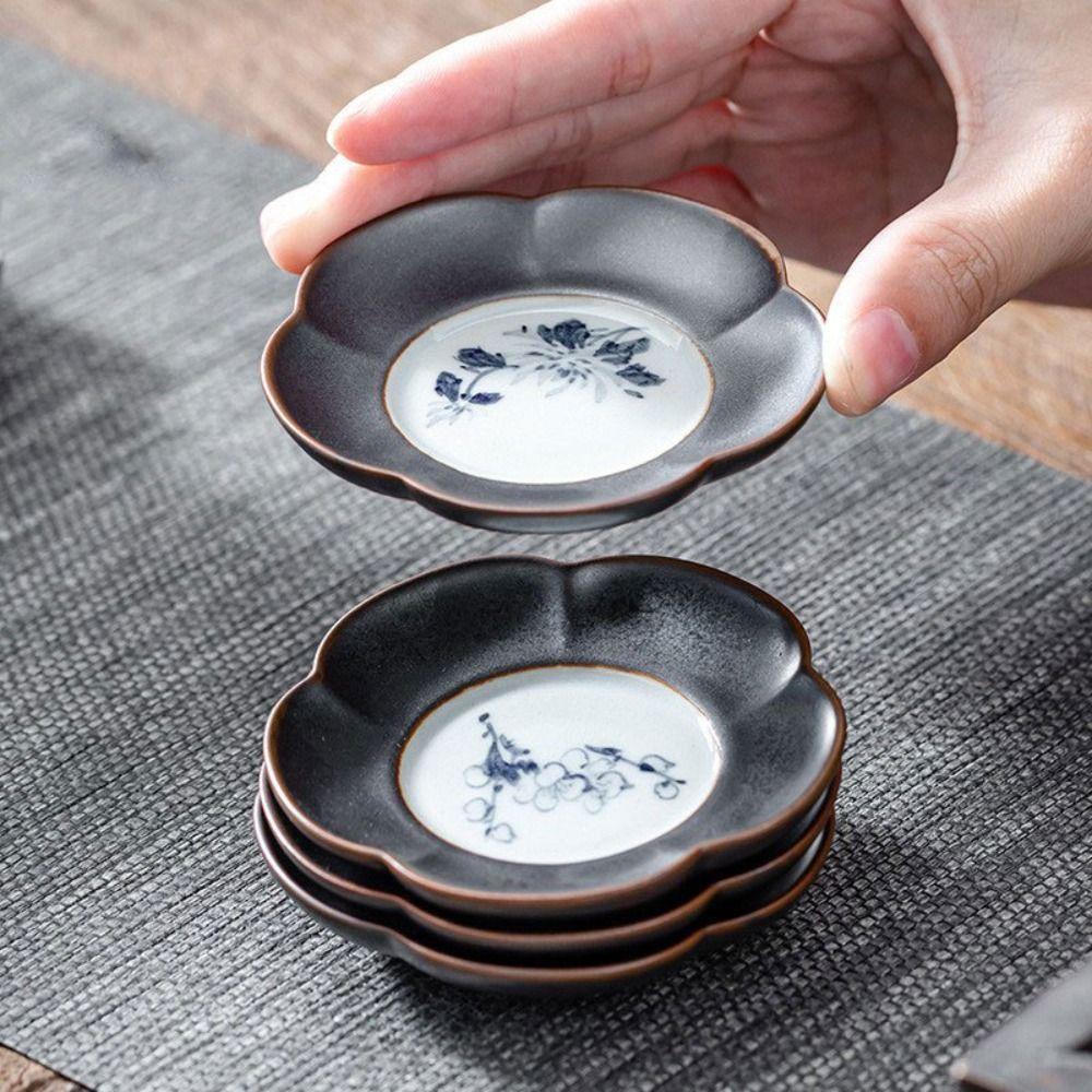 Ceramic Tea Cup Coaster Heat-resistant Insulation Pad Tableware Snack Dish  Hotel