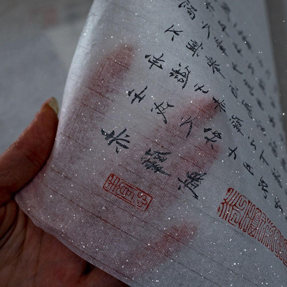 White Translucent Cicada Wing Paper Long Roll Calligraphy Painting Paper  for Running Script