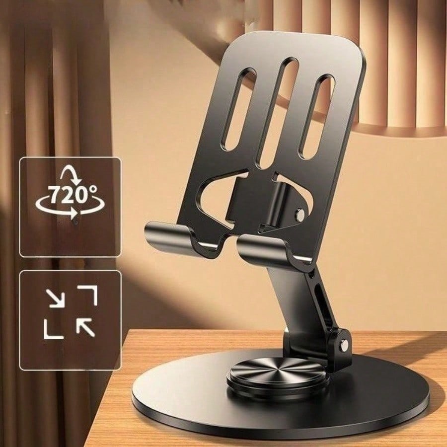 2026 New Rotating Aluminum Alloy Phone Holder, New All-Metal 360-Degree Rotating Mobile Phone Bracket, High-End Mechanical