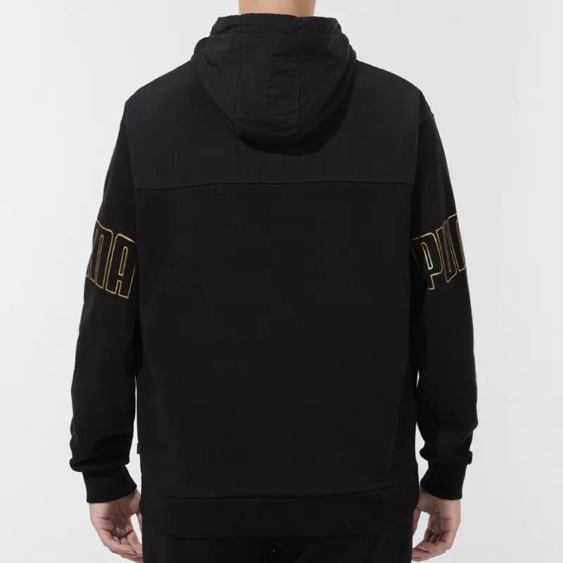 PUMA Sweatshirts Men's Black Hooded Moderate Regular (Unisex) Sweatshirts 848255 01