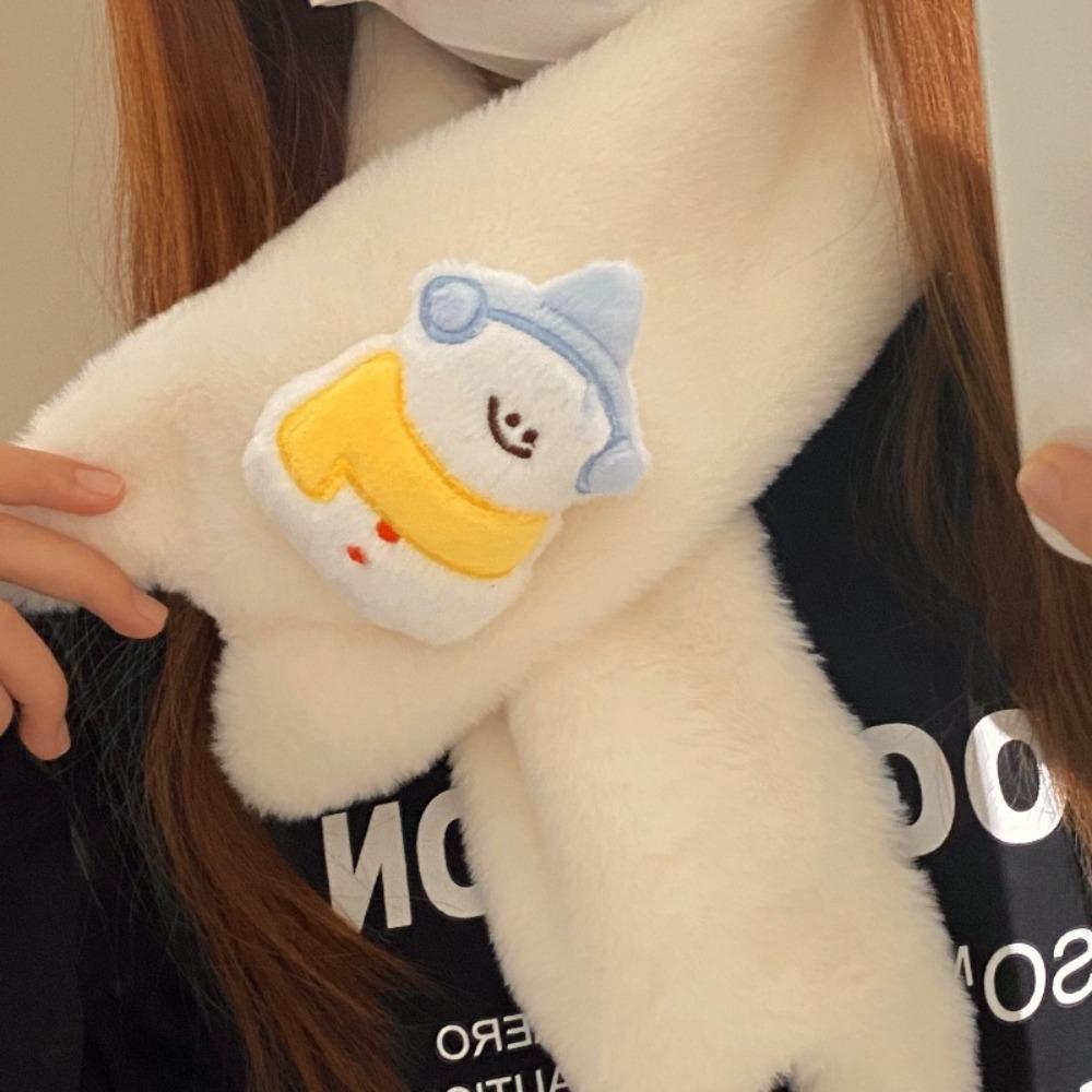 Thicken Neckerchief Wrap Cartoon Neck Warmer New Gloves  Winter