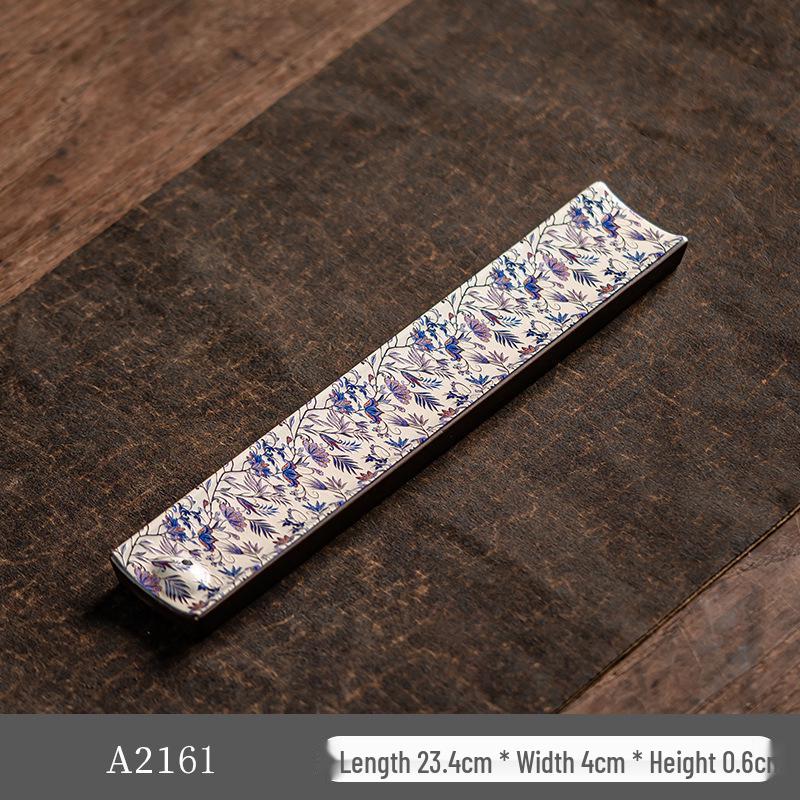 Guochao River & Mountain Ceramic Incense Holder - Retro Incense Stick Tray for Indoor Use