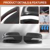 For Dodge Ram 1500 TRX  2024 2025 ABS Carbon Fiber Black Side Rearview Wing Mirror Cover Cap Trim Sticker