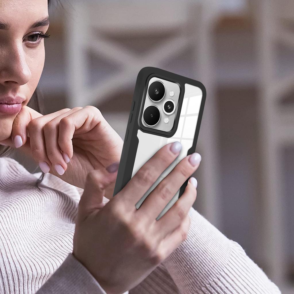 Phone Case For Honor X9c 5G / X60 Pro 5G Acrylic + TPU Clear Phone Cover with PET Screen Film