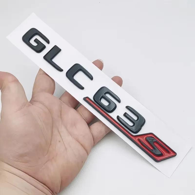 AABGV1 3D ABS Black GLC63S Logo Letters V8 BITURBO 4MATIC Badge Car Rear Star Sticker Trunk AMG Emblem For Mercedes Benz GLC AMG X253