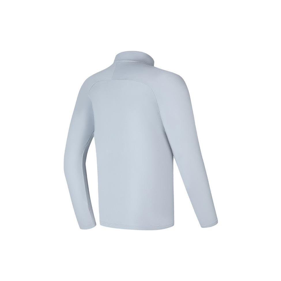 Fila Solid Color Polo Collar Golf Elite Long Sleeve T-Shirt Men Tops Medium-Gray A11M345210F-GY