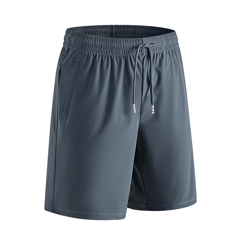 Rychleschnoucí šortky z ledového hedvábí pro pánské letní outdoorové nošení, sportovní běh, ležérní pětikvartální kalhoty